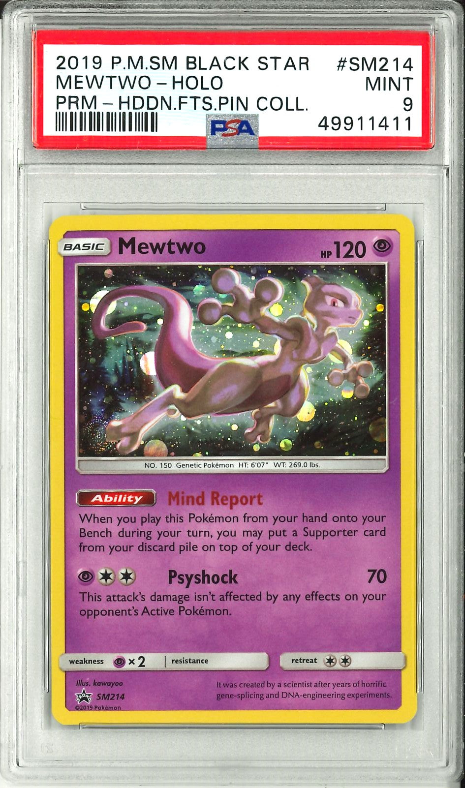 Black Star - Mewtwo Hidden fates Collection Promo