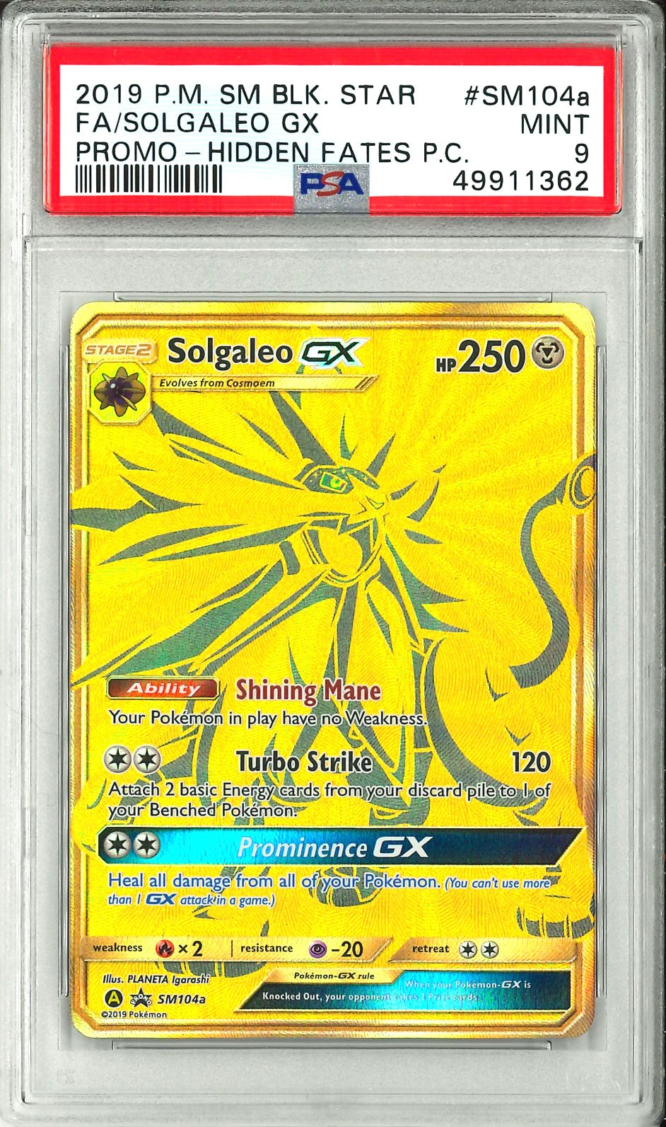 Hidden Fates - FA Solgaleo GX