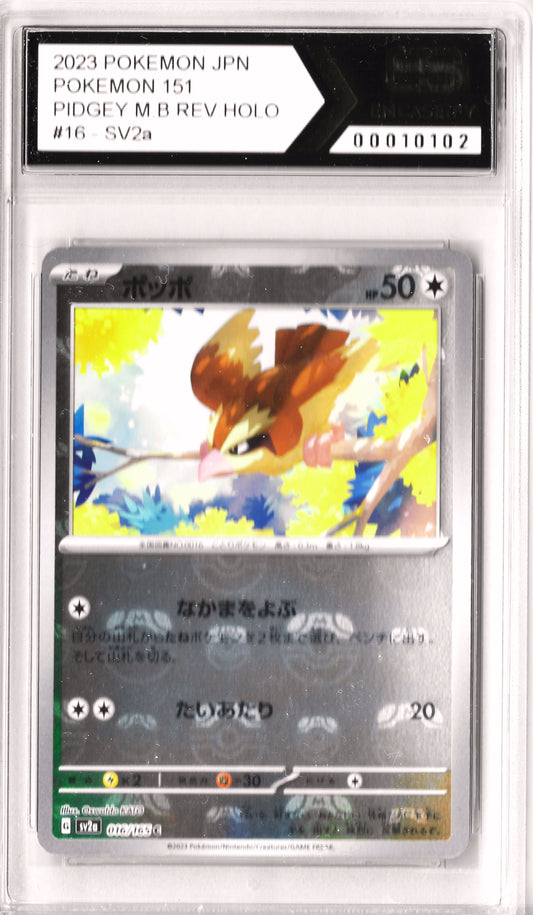 Pidgey Masterball Reverse Holo #16 Pokemon 151 SV2a Encaseify