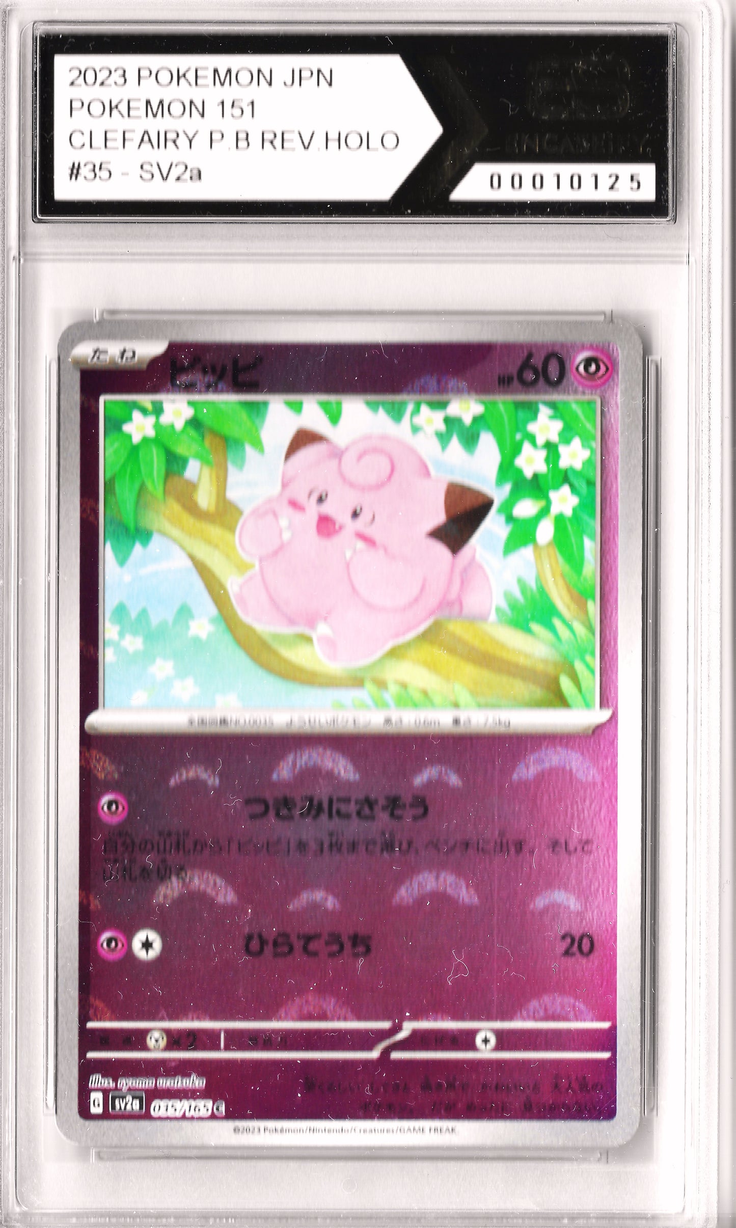 Clefairy Pokeball Reverse Holo #35 Pokemon 151 SV2a Encaseify