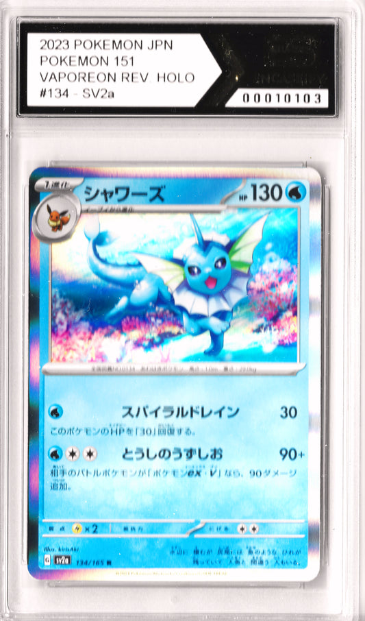 Vaporeon Reverse Holo #134 Pokemon 151 SV2a Encaseify