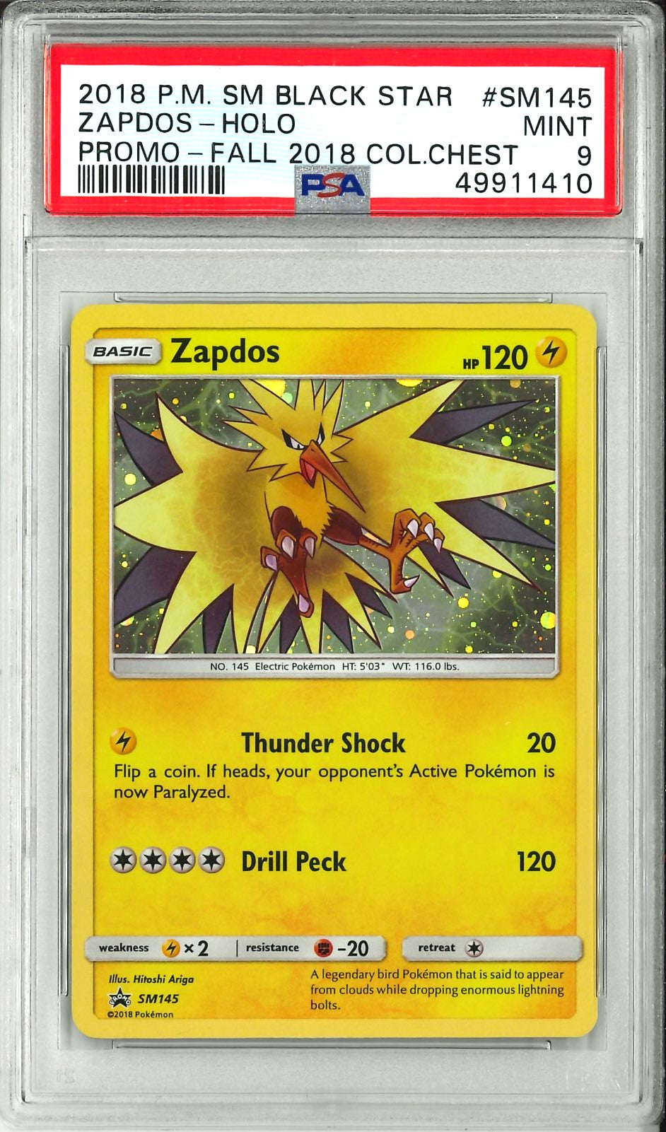 Black star - Zapdos Promo Fall 18 Collection Chest