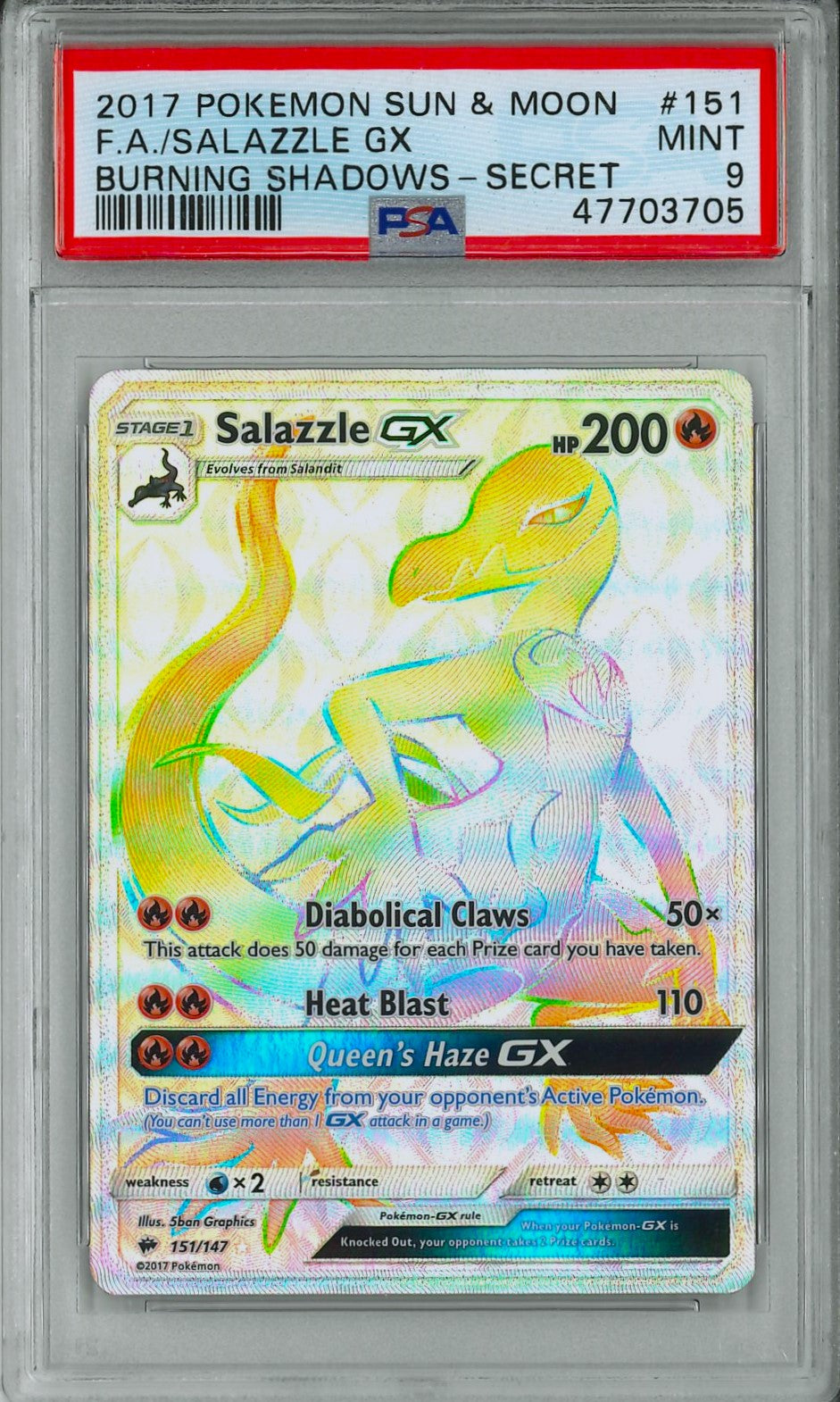 Burning Shadow - FA Salazzle GX - Secret