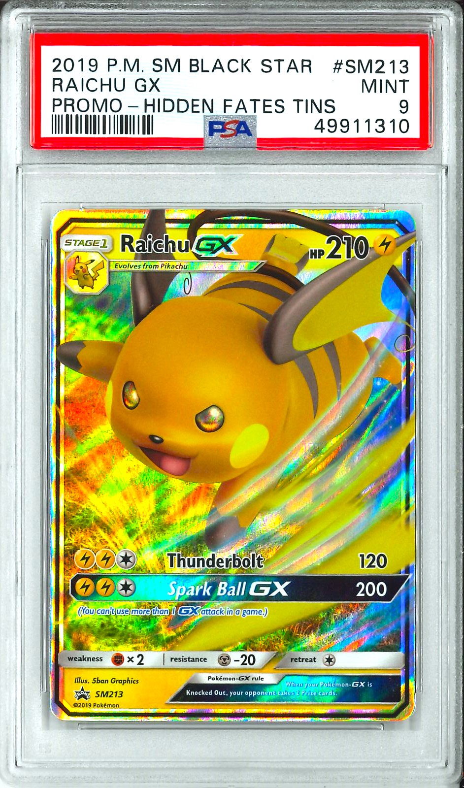 Hidden Fates - Raichu GX Promo