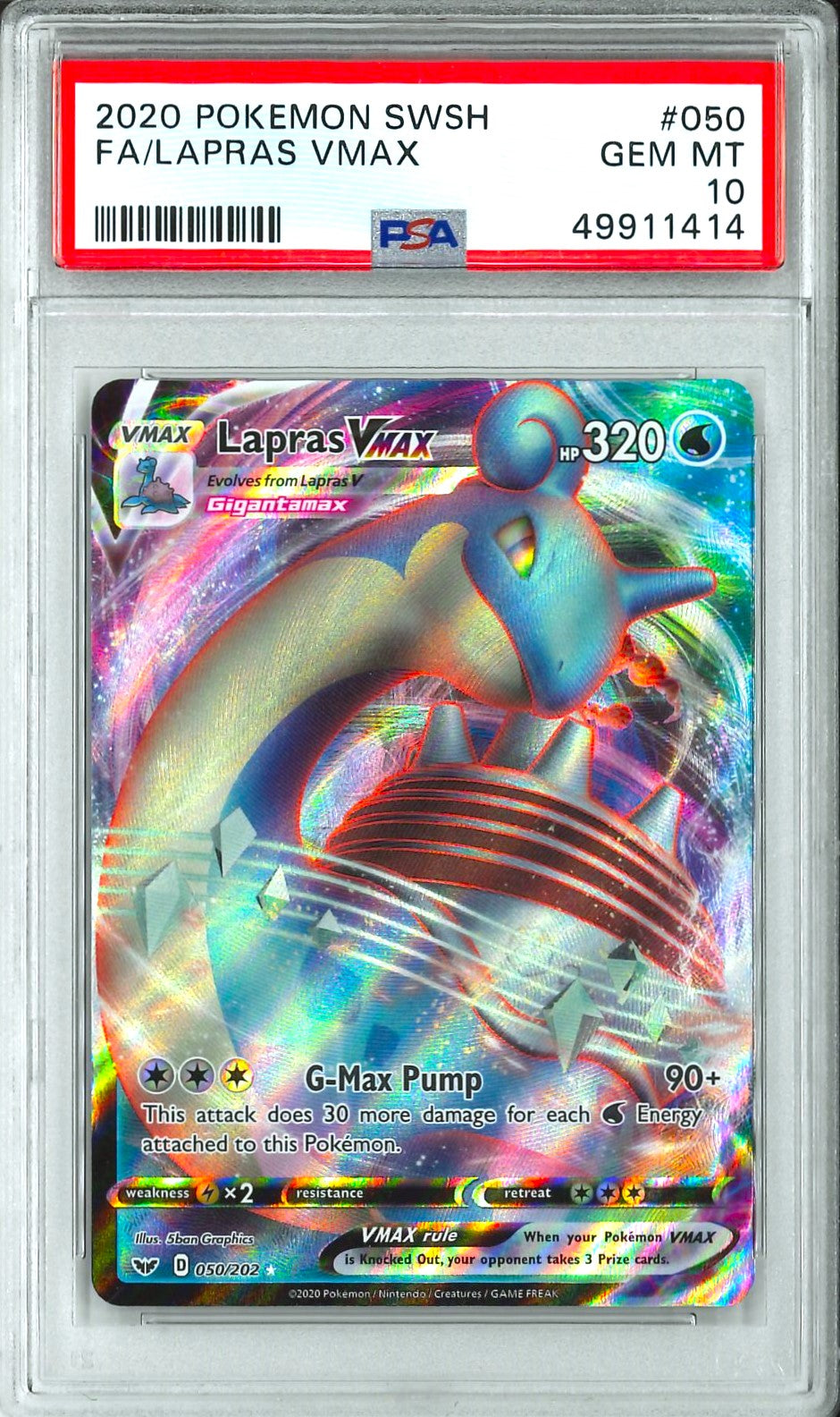 Pokemon SWSH - FA Lapras VMAX